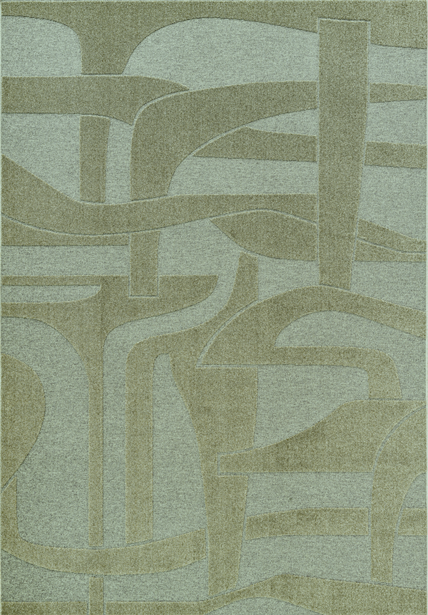 Elementes Grün [Waschbarer Teppich]