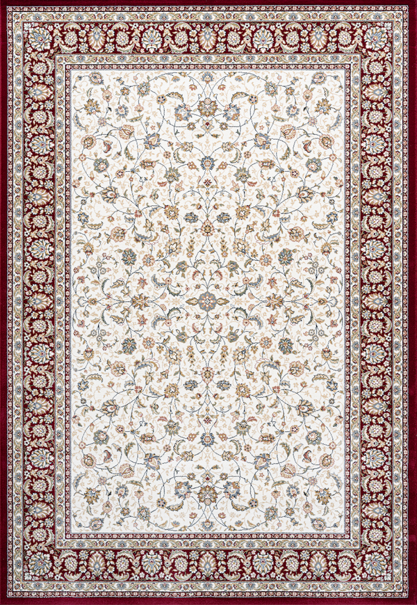 Beluani Rot - Weiß [Waschbarer Teppich]